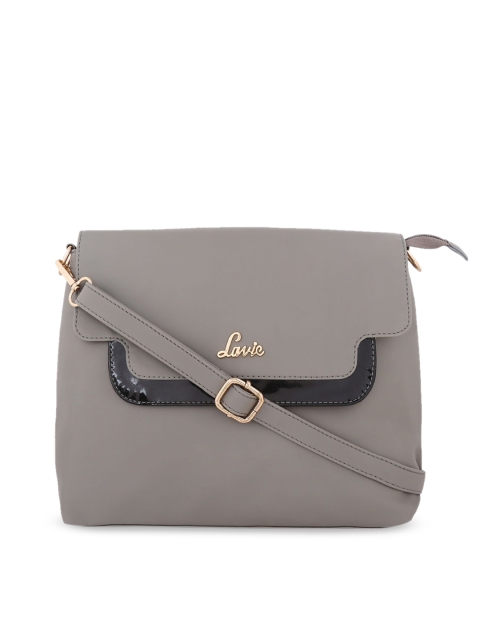 

Lavie Grey Solid Sling Bag