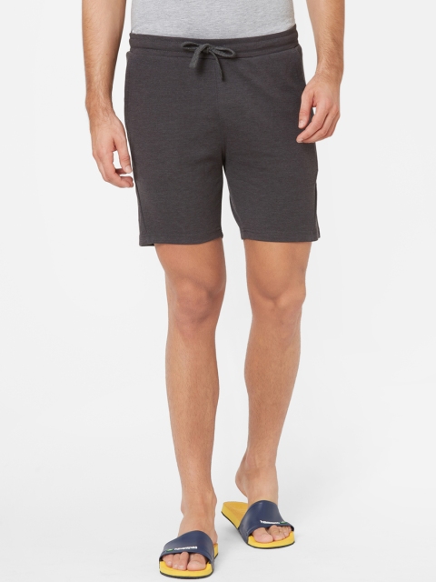 

Sweet Dreams Men Charcoal Grey Solid Lounge Shorts