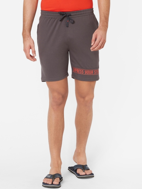 

Sweet Dreams Men Grey Solid Lounge Shorts