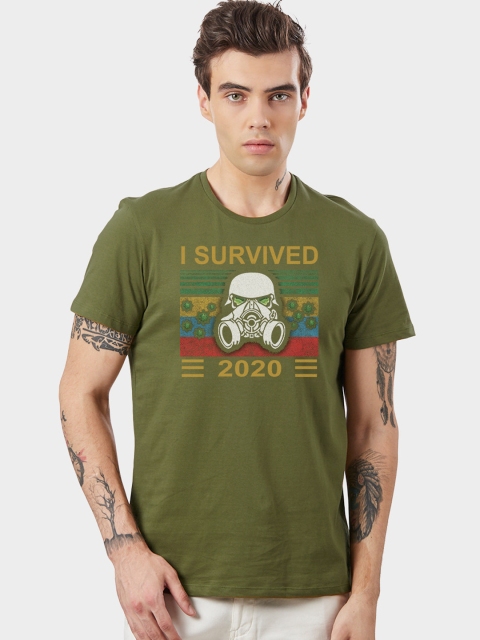 

Free Authority Men Green Printed Round Neck T-shirt