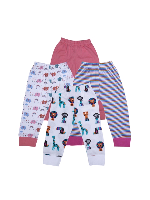 

BUMZEE Kids Pack Of 4 Straight-Fit Joggers, Pink