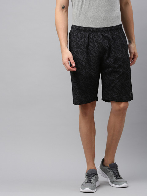 

Azani Men Black Solid Regular Fit Sports Shorts