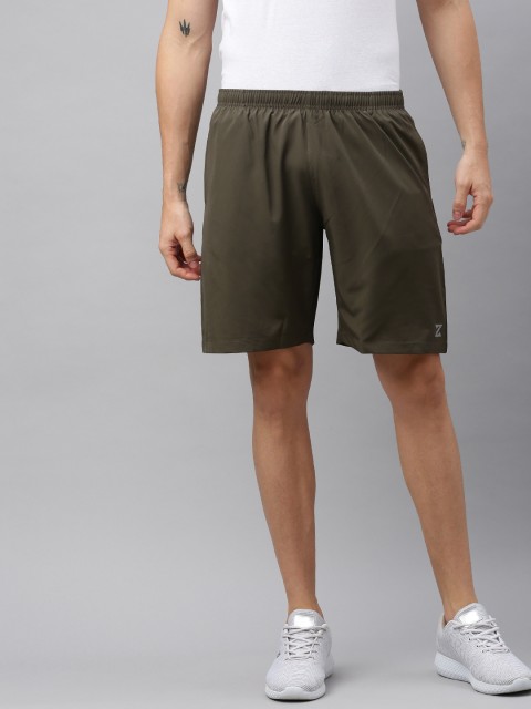 

Azani Men Olive Green Solid Regular Fit Sports Shorts