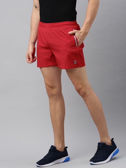 

Azani Men Red Solid Regular Fit Sports Shorts