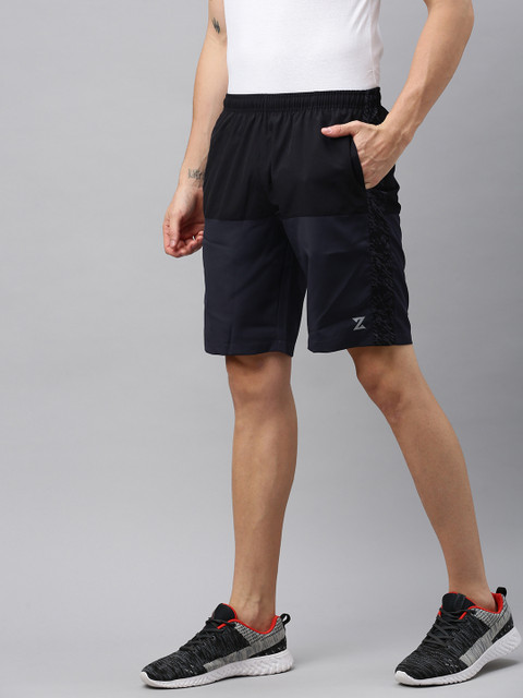

Azani Men Black Solid Regular Fit Sports Shorts