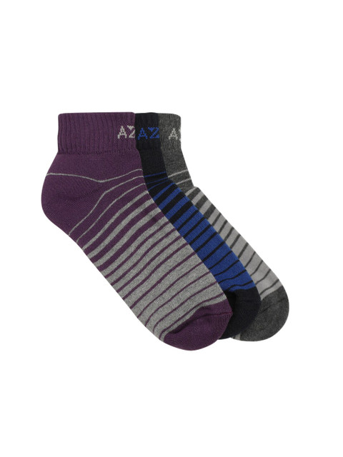 

Azani Men Pack of 3 Assorted Ankle Length Socks