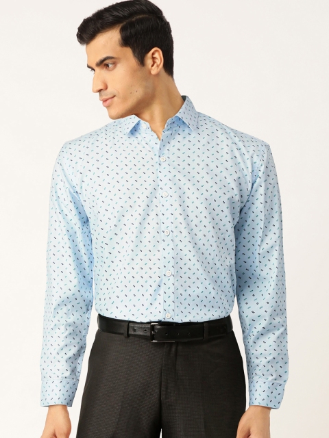 

JAINISH Men Blue & Green Classic Slim Fit Printed Casual Shirt