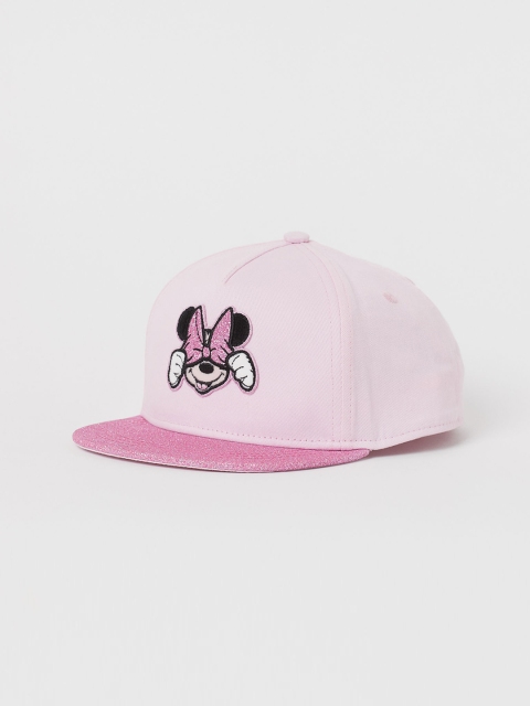 

H&M Girls Pink Minnie Mouse Applique Twill Cap