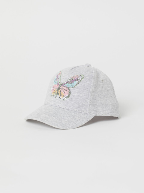 

H&M Girls Grey Motif-Detail Cap
