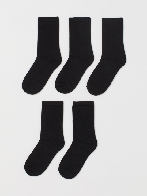 

H&M Women Black Solid 5-Pack Socks