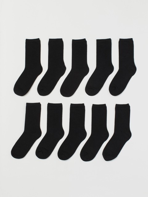 

H&M Women Black Solid 10-Pack Socks