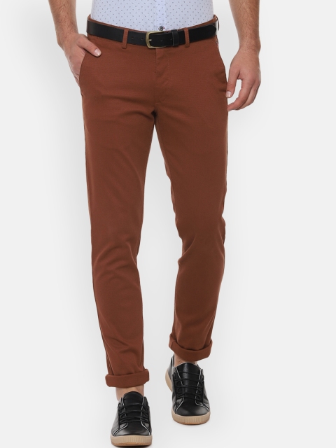 

Louis Philippe Sport Men Brown Slim Fit Self Design Regular Trousers