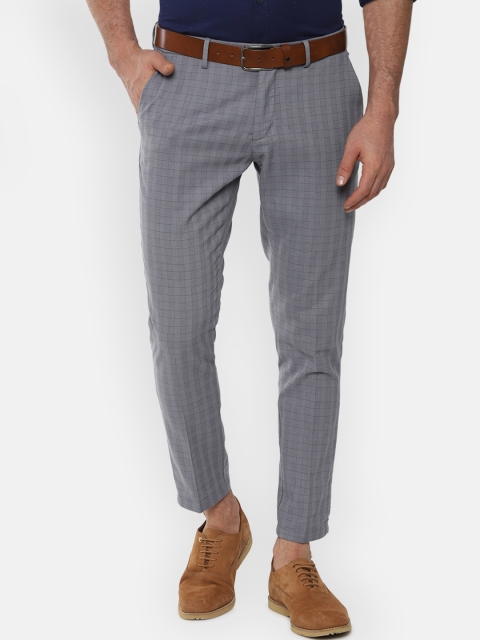 

Louis Philippe Sport Men Grey Slim Fit Checked Regular Trousers