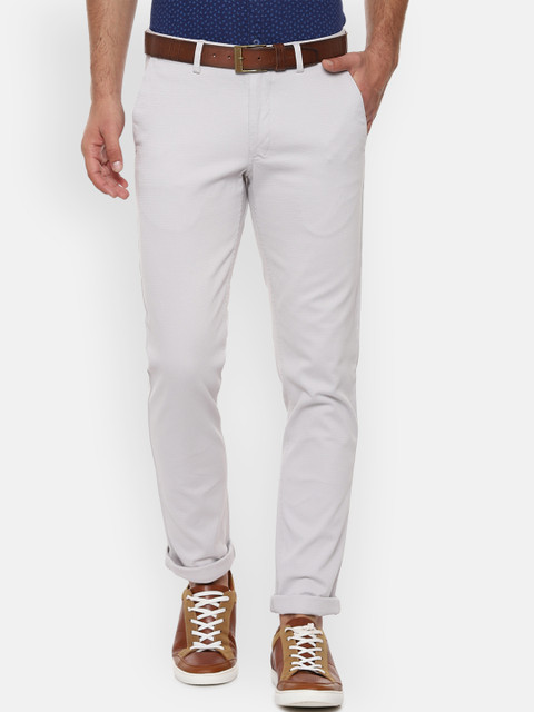 

Louis Philippe Sport Men Grey Slim Fit Self Design Regular Trousers
