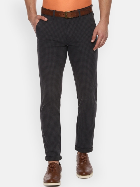 

Louis Philippe Sport Men Grey Slim Fit Checked Regular Trousers