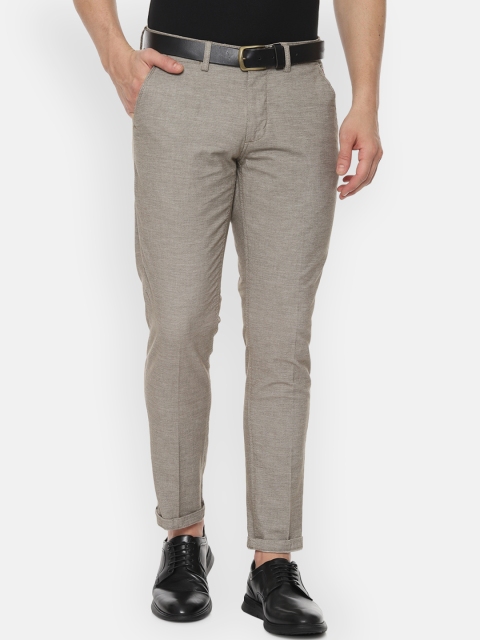 

Louis Philippe Sport Men Grey Slim Fit Self Design Regular Trousers