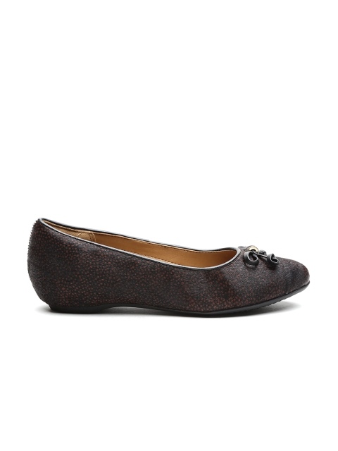 

Clarks Women Black Printed Leather Wedges