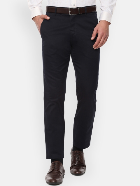 

Louis Philippe Men Black Slim Fit Solid Formal Trousers