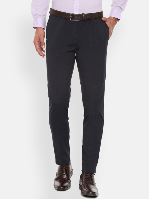 

Louis Philippe Men Charcoal Grey Slim Fit Solid Formal Trousers