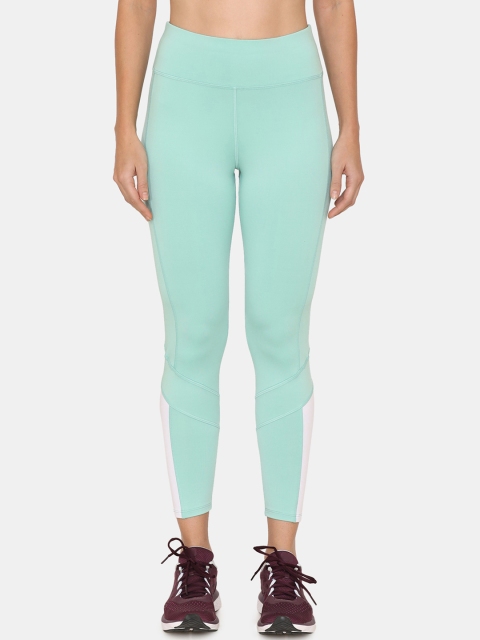 

Zelocity Women Green Solid Tights