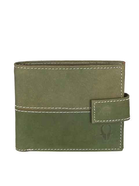 

WildHorn Men Green Genuine Leather Wallet