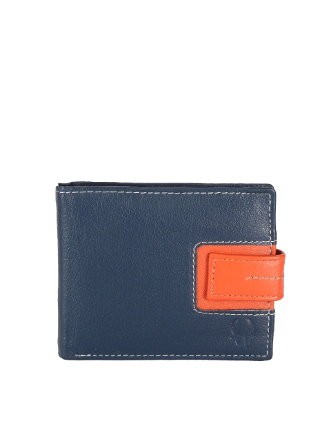 

WildHorn Unisex Navy Genuine Leather Wallet, Navy blue