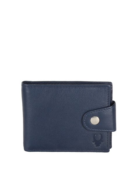 

WildHorn Unisex Navy Genuine Leather Wallet, Navy blue