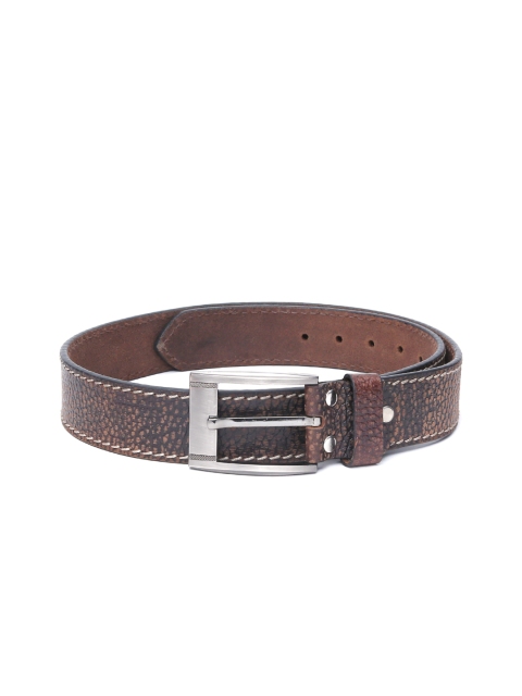 

WildHorn Men Brown Textured Genuine Leather Belt