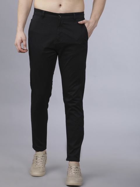 

Horsefly Men Black Tapered Fit Solid Regular Trousers