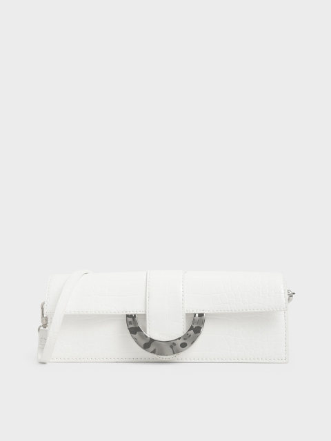 

CHARLES & KEITH White Solid Clutch