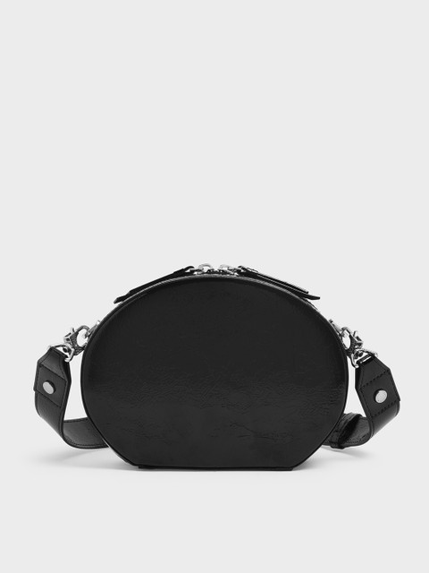 

CHARLES & KEITH Black Solid Sling Bag