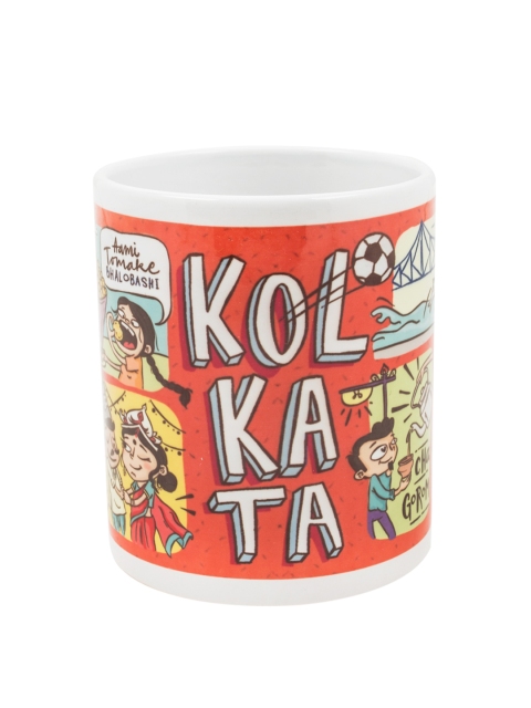 

Chumbak White & Red City Of Joy Kolkata Printed Coffee Mug