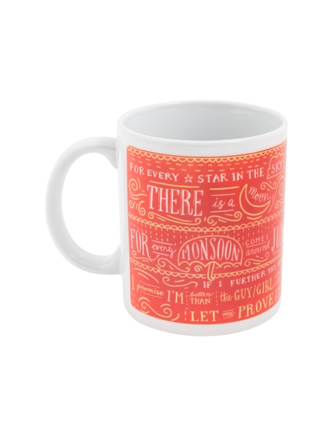 

Chumbak Unisex Red & White Printed Not Your Typical Love Coffee Mug