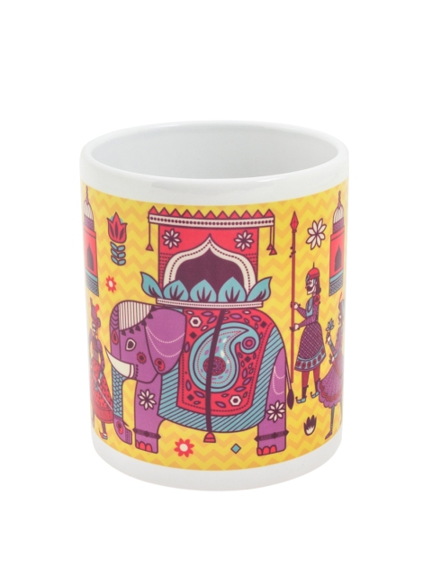 

Chumbak Yellow & Purple Printed Royal Procession Coffee Mug