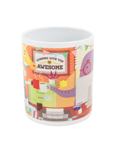 

Chumbak White & Purple Printed Awesome Colleagues Coffee Mug