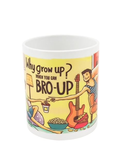 

Chumbak Yellow & Orange Printed Bro Up Coffee Mug