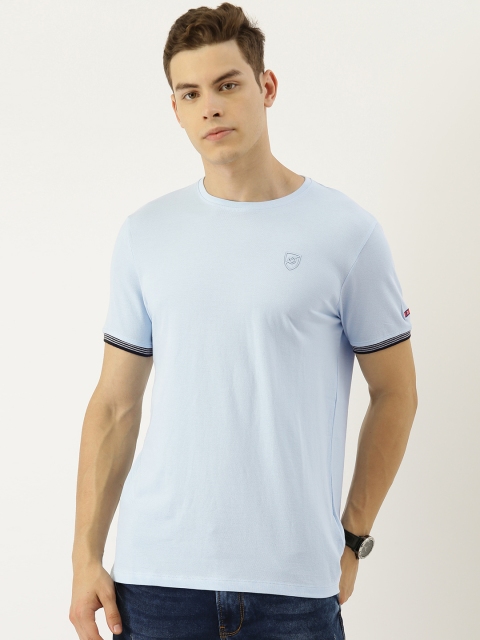 

Being Human Men Blue Solid Round Neck T-shirt