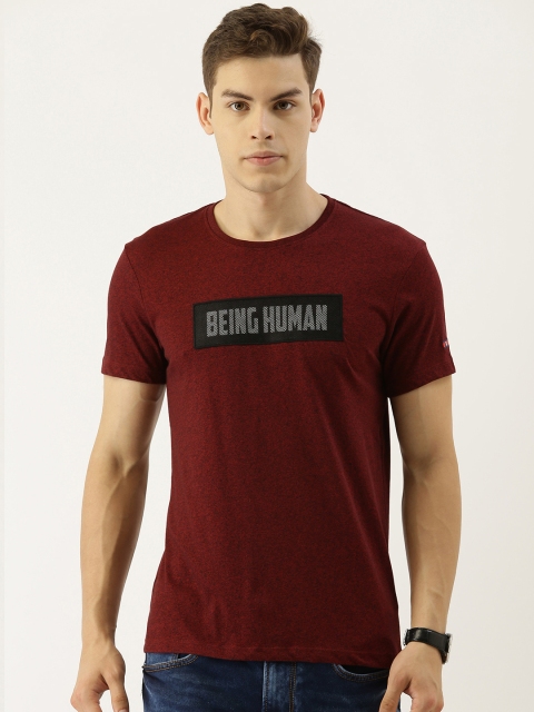 

Being Human Men Red Printed Round Neck T-shirt
