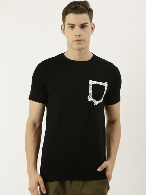 

Being Human Men Black Solid Round Neck T-shirt