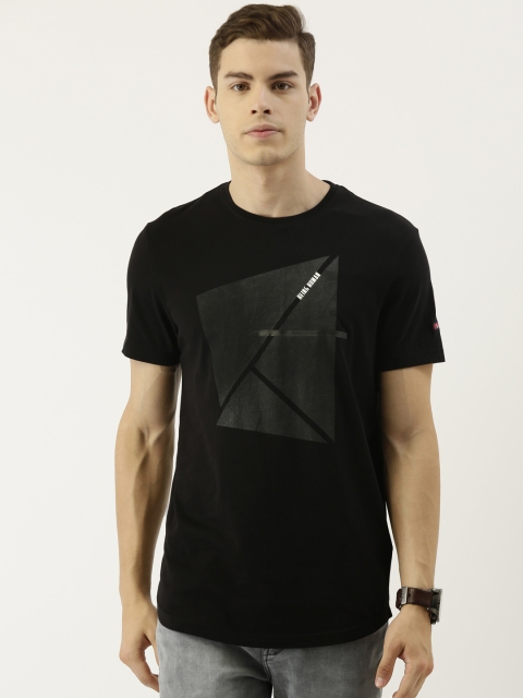 

Being Human Men Black Printed Round Neck T-shirt