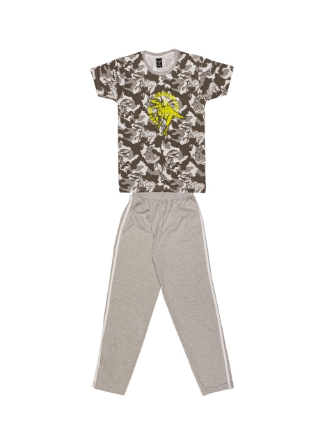 

Todd N Teen Boys Grey & White Camouflage Print T-shirt with Pyjamas
