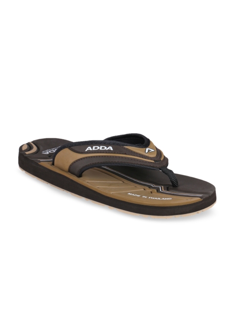 

Adda Men Brown Printed Thong Flip-Flops