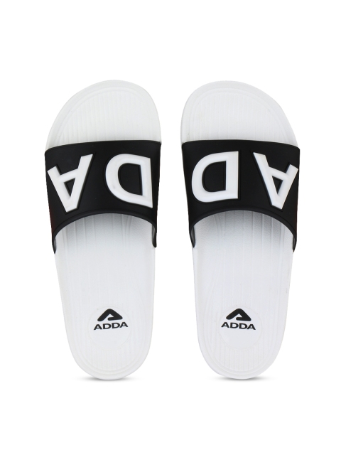 

Adda Men Black Printed Sliders