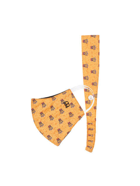 

VASTRAMAY Girls 3 Ply Reusable Protective Outdoor Face Mask With Hairband, Orange