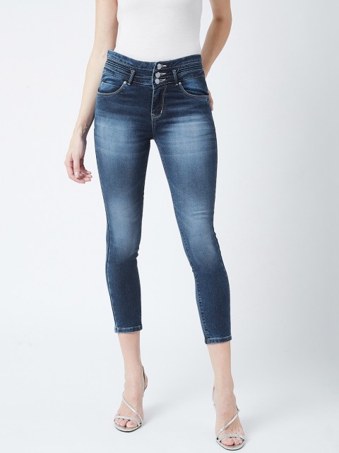 

Devis Women Blue Skinny Fit High-Rise Clean Look Stretchable Jeans