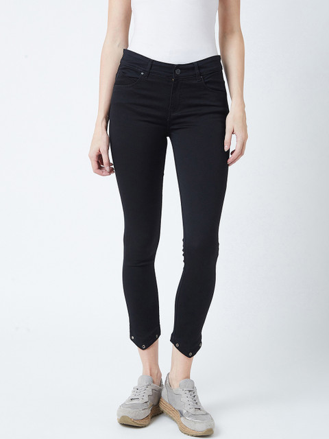 

Devis Women Black Skinny Fit Mid-Rise Clean Look Stretchable Jeans
