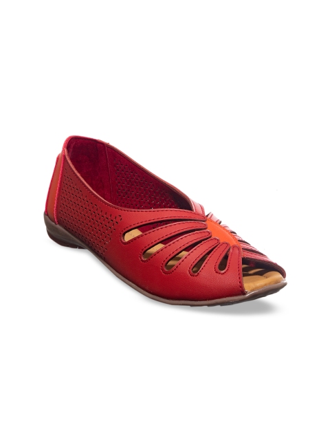 

Khadims Women Red Solid Ballerinas