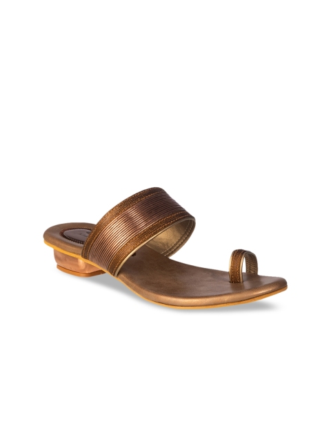 

Khadims Women Brown Solid One Toe Flats