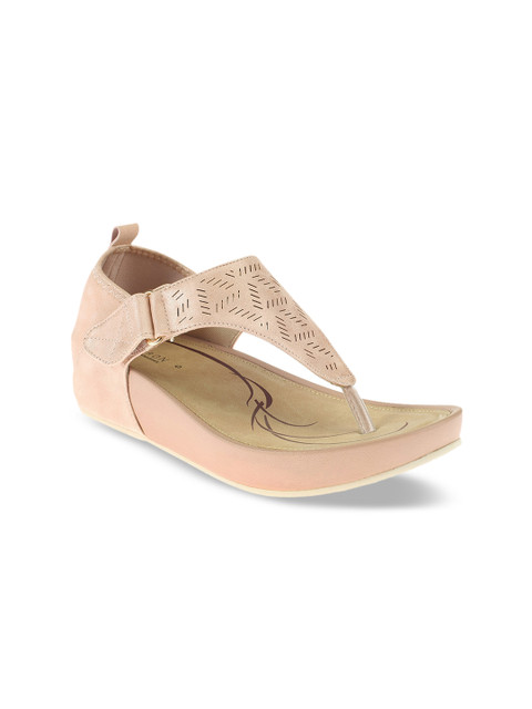

Khadims Women Beige Textured Sandals