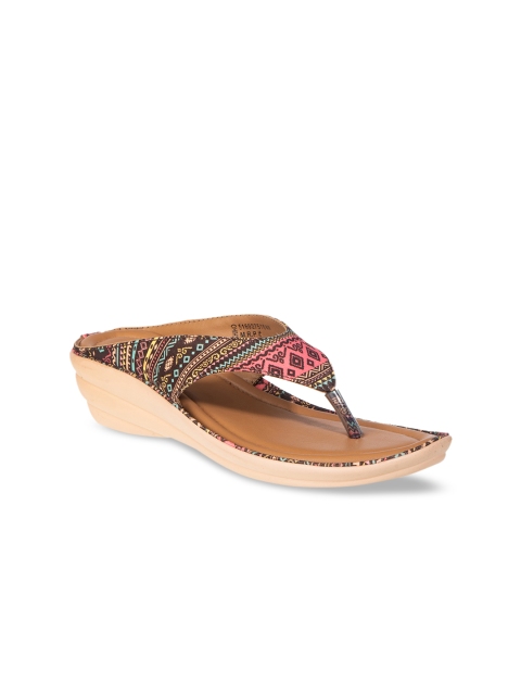 

Khadims Women Brown Printed Sandals